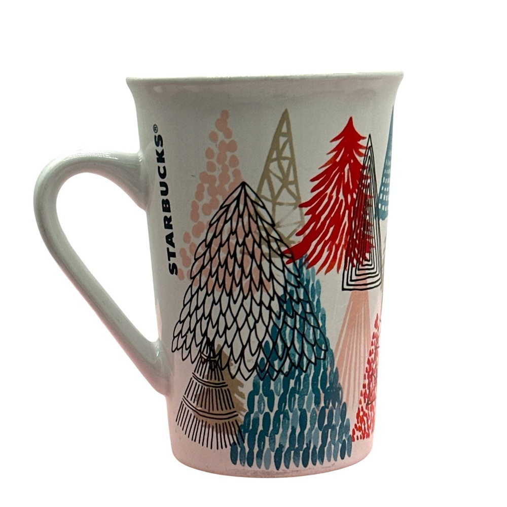 2018 STARBUCKS Christmas Trees Latte Mug 11 oz, EUC‎